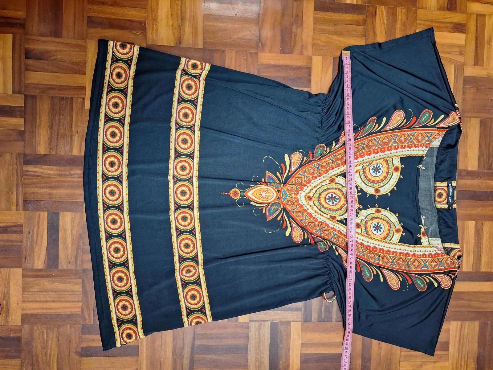 Boho dress Christian Lay ethnic print size 44 XL – photo 6